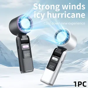Ice Pack Handheld Fan, Portable Cooling Device for On-The-Go Use, Usb Rechargeable Fan, Ideal for Summer Heat Relief, Compact Design for Easy Carrying