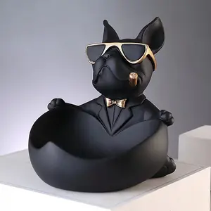 French Bulldog Dog Storage Ornament Home Decoration Entrance Shoe Cabinet Key Remote Control Storage Box Crafts Gifts-67 Desktop Figurines