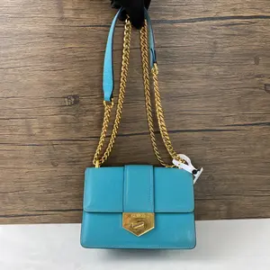 Pre-owned PRADA leather Crossbody Bags City Calf Saffiano Chain Shoulder Bag QG1640