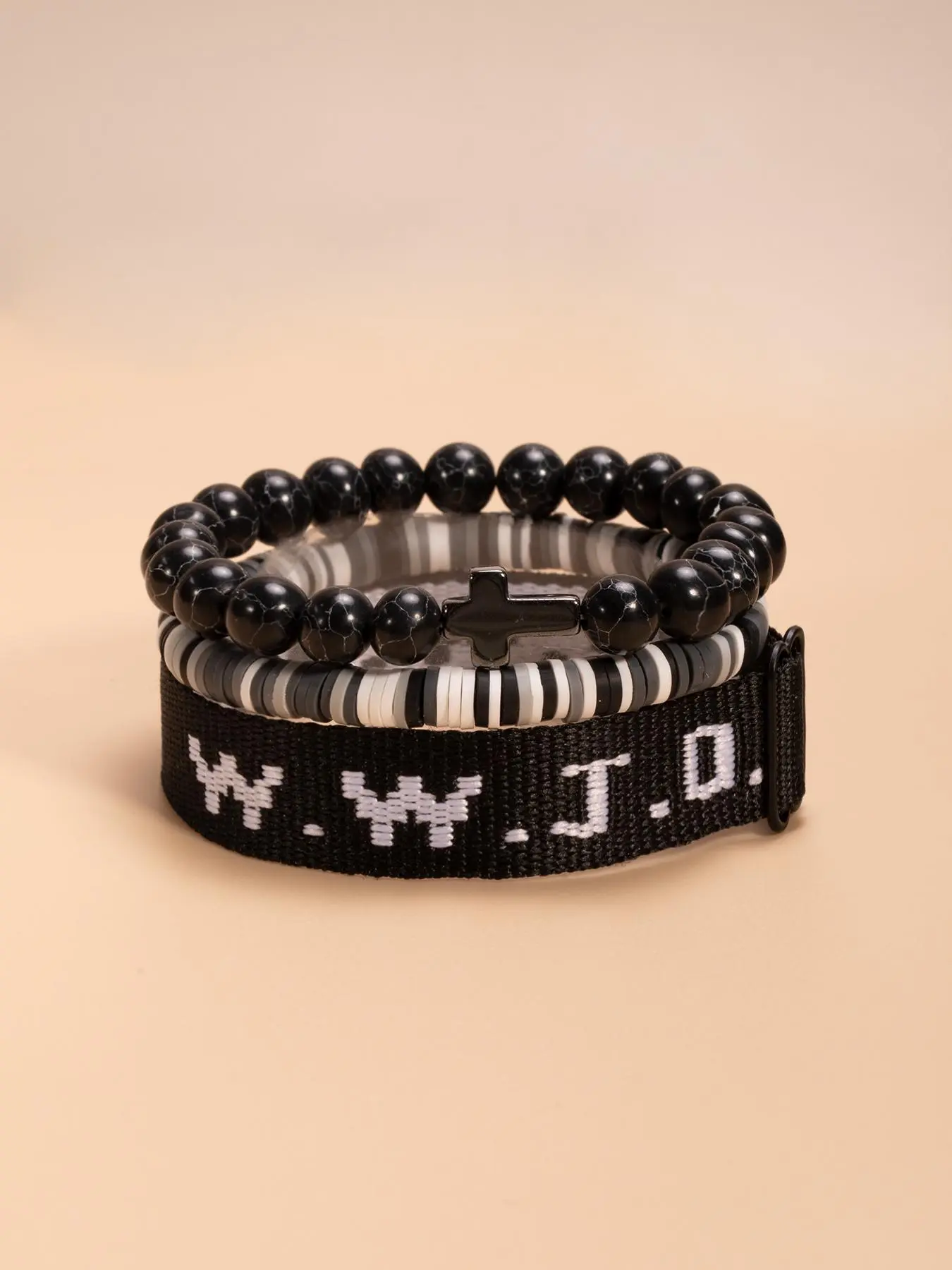 WWJD Letter Design Bracelet, Cross Charm Bracelet for Women & Men, Fashion Jewelry for Party, Daily Clothing Decor, Trendy All-match & Exquisite Jewelry for Gift, Letter Link Bracelet WWJD Letter Design Bracelet, Cross Charm Bracelet for Women & Men, Fashion Jewelry for Party, Daily Clothing Decor, Trendy All-match & Exquisite Jewelry for Gift, Letter Link Bracelet