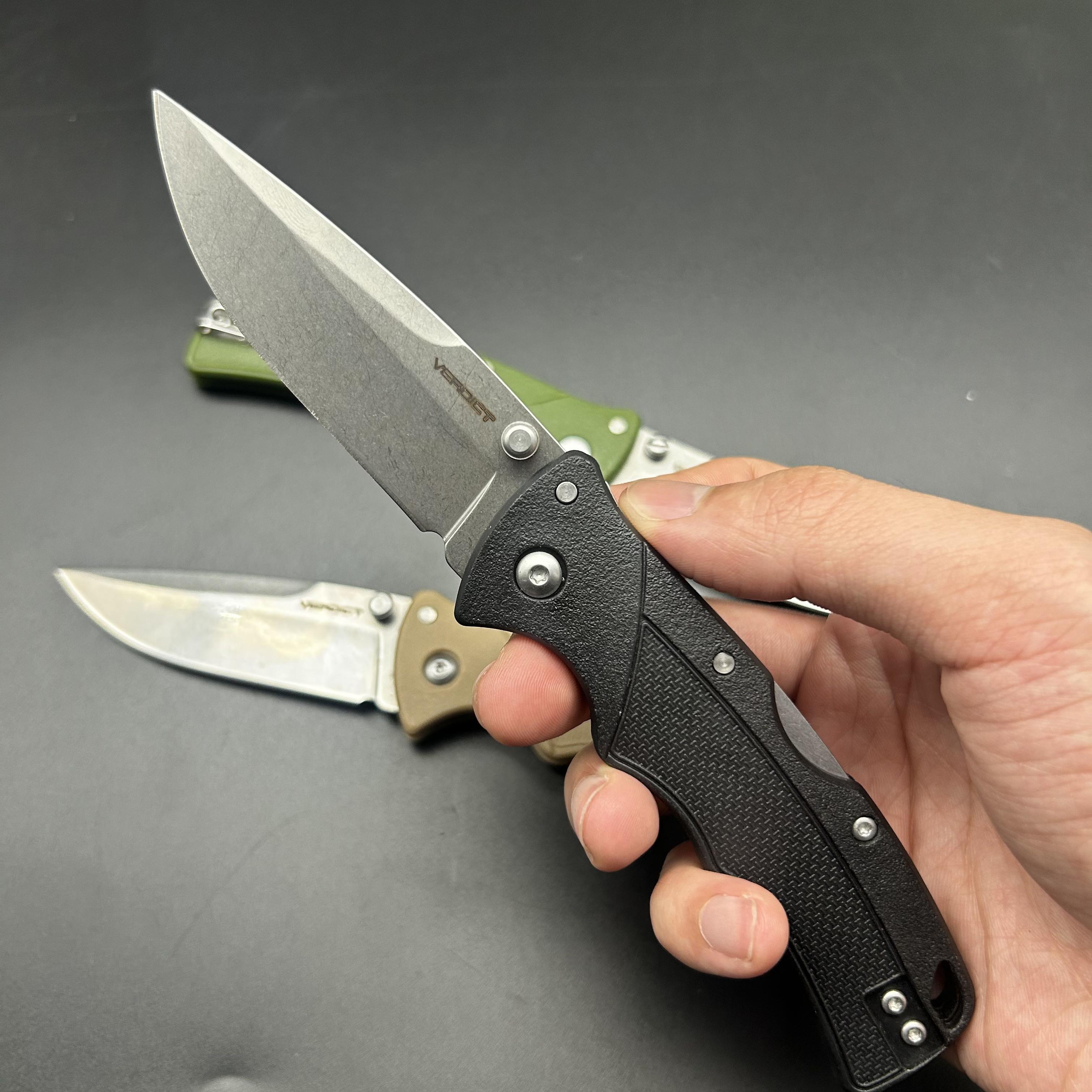 KS4116 EDC Sharp Folding Knives Multifunctional folding knife Glass Breaker, Seat Belt Cutter - Small Tool for Camping Hiking - Gifts for Men, Women Compact Folding Grip Knife