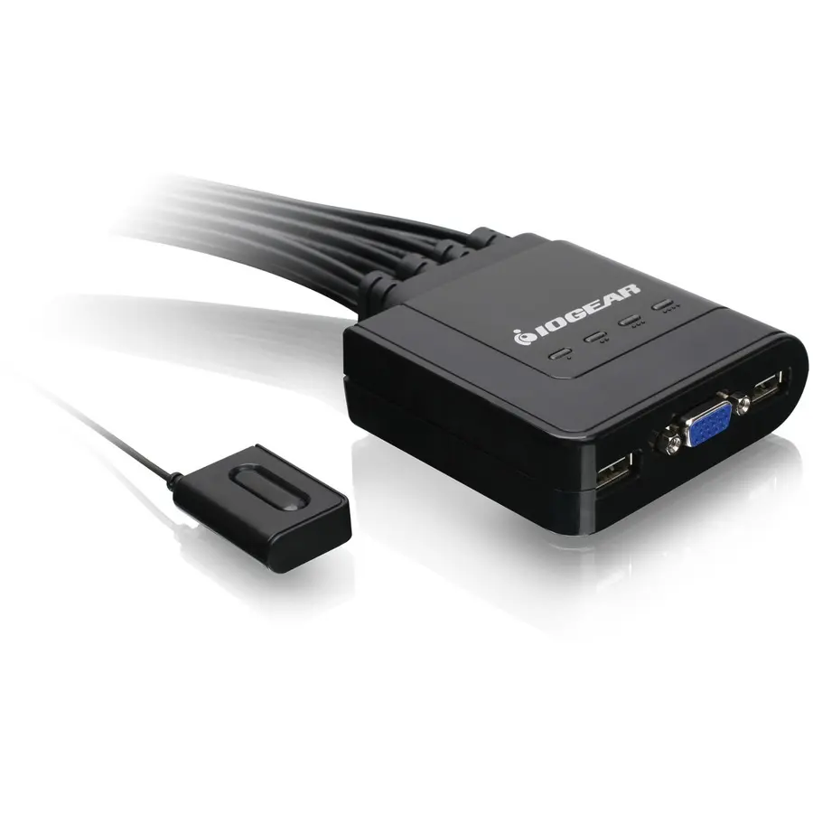 IOGEAR GCS24U 4-Port USB KVM Switch with QXGA Support (2048x1536 Resolution), Efficient Switching Functionality, Plastic Body