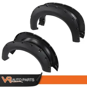 Stylish Polypropylene Fender Flares for 2009-2014 Ford F-150 Styleside, Pocket Rivet Design, Bolt-On Type Installation, Dirt Guard for Wheel Protection Automotive Car Accessories