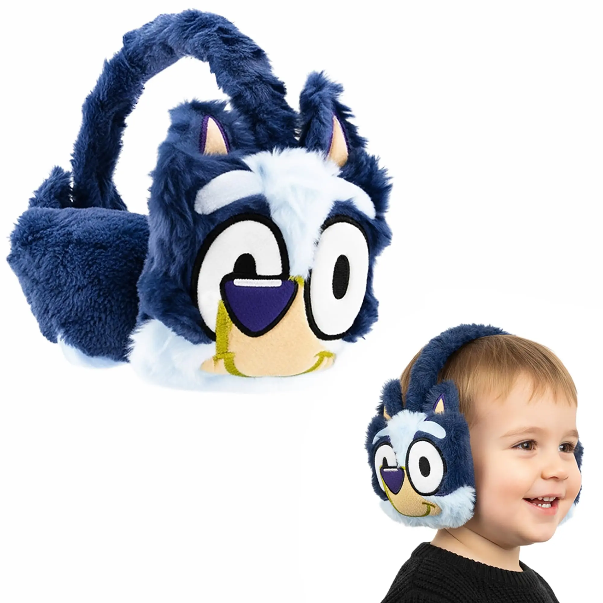 Bluey Earmuffs for Kids – Plush Soft & Fluffy Winter Ear Muffs – Warm Ear Covers for Boys & Girls, Ages 4-10