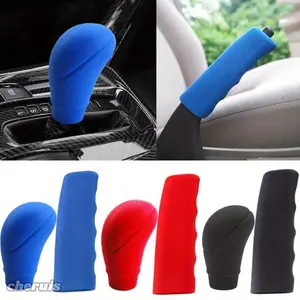 2 sets of automatic gearshift gear head covers for cars, handbrake covers, sleeve shells, protective covers, car styling decorative covers, car accessories, vehicle interior upgrades, fashionable car accessories, flexible materials, gearshift covers,