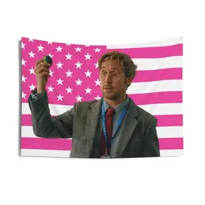 Ryan Gosling as Ryland Grace Pink Flag Tapestries, Ryan Gosling PHM Flag, Project Hail Mary, 60x40inch Tapestry, Wall Hanging Decor