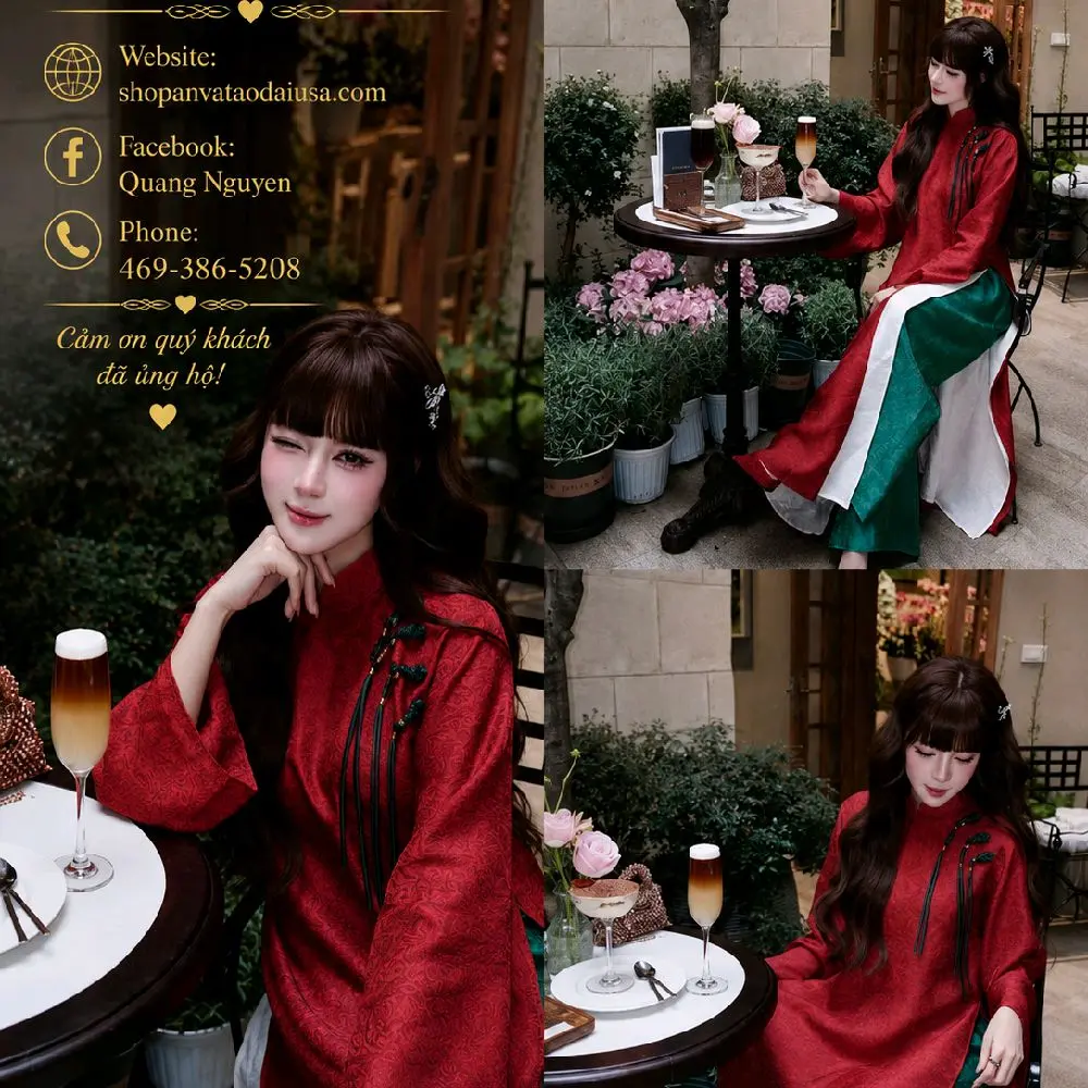 Áo Dài Cách Tân TT14 ( Vietnamese Size ) / Women Áo Dài / Wedding Party Ao Dai / Girl Ao Dai / Luna Ao Dai / Áo Dài Tết