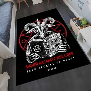 Satanic Rug,Skull Decor, Horror Rug,Art Rug,Fear Rug,Rug for Living Room,Young Room Rug