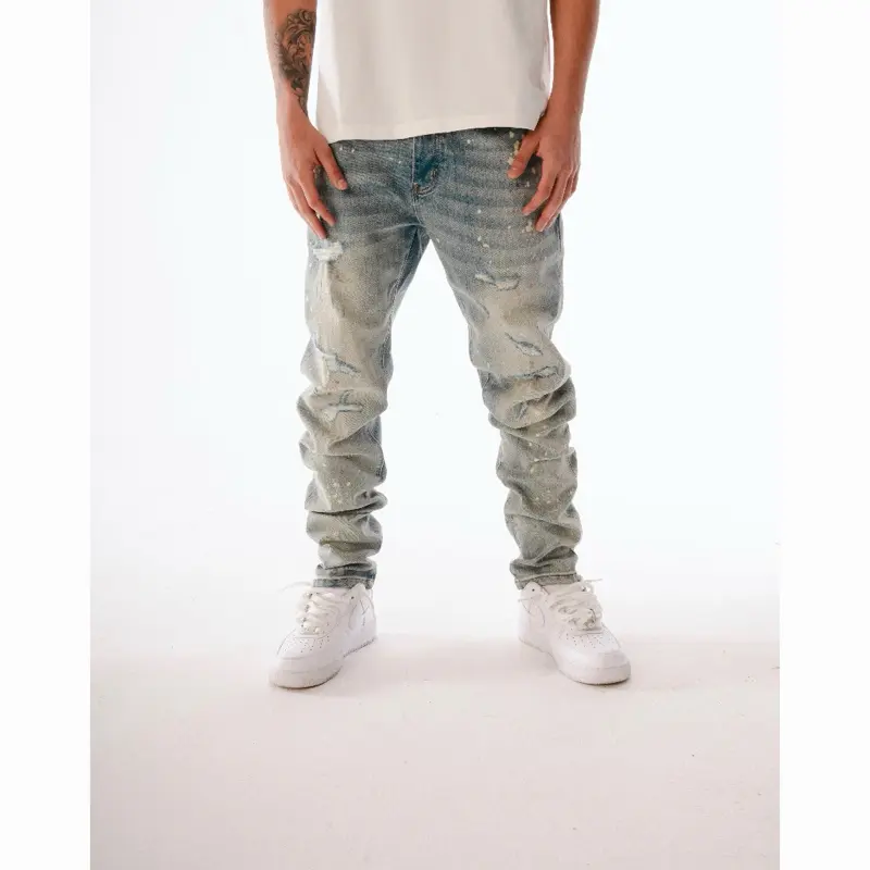 GHST WRLD Static skinny jeans - bleach wash