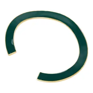 Pre-owned Bottega Veneta Sterling Silver 925 (Ag925) Small Leather Goods Curve Silver Enamel Bracelet