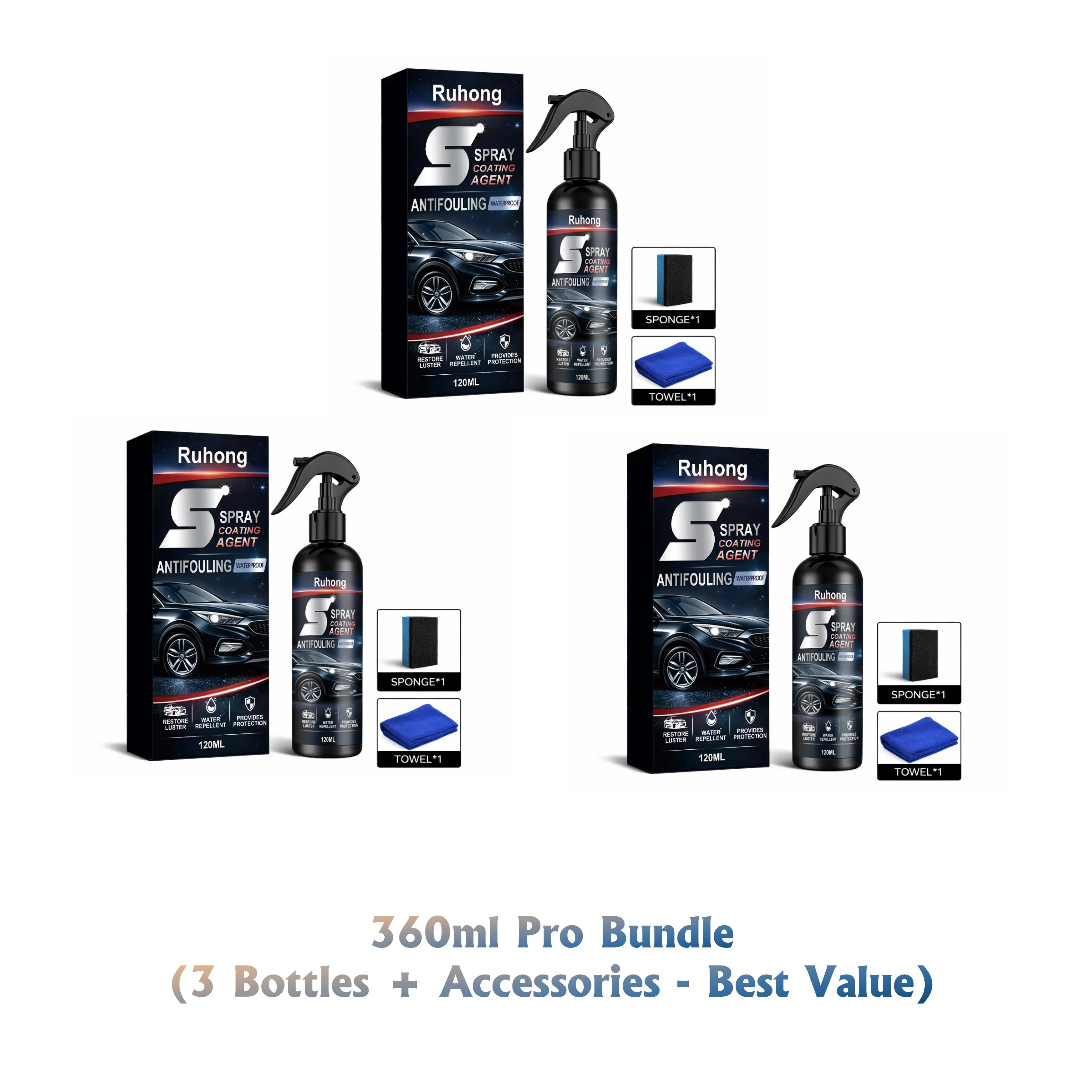 360ml Pro Bundle (3 Bottles + Accessories - Best Value)