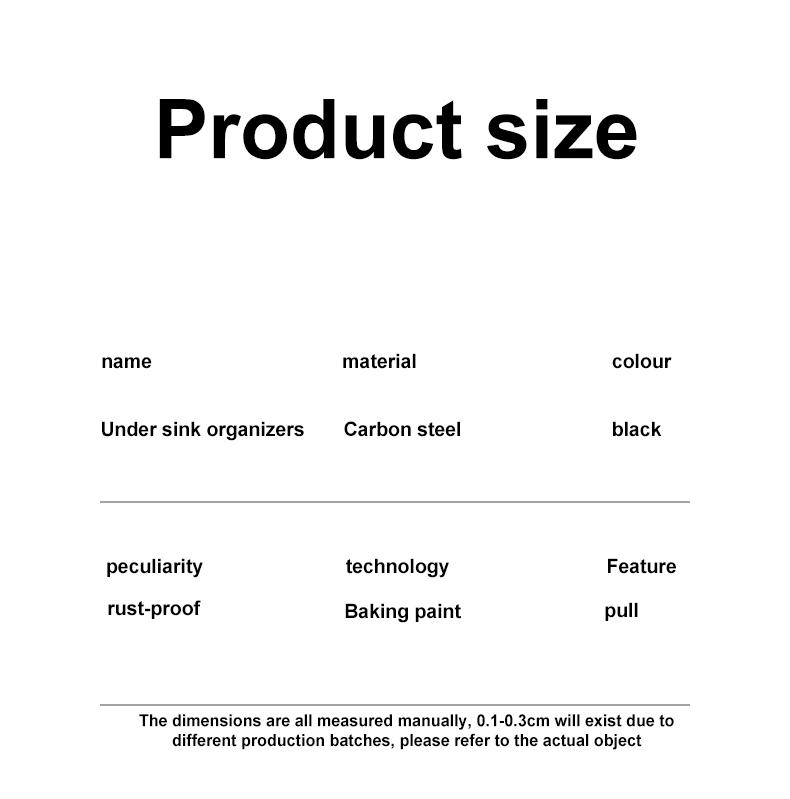 2 Pack Under Sink Organizer,Adjustable Height,2 Tier Pull Out Under Cabinet Organizer,Slide Out Thickened Metal Under Sink Storage for Kitchen Bathroom Laundry Cabinet Pantry,White,black Shelf Rack Racks