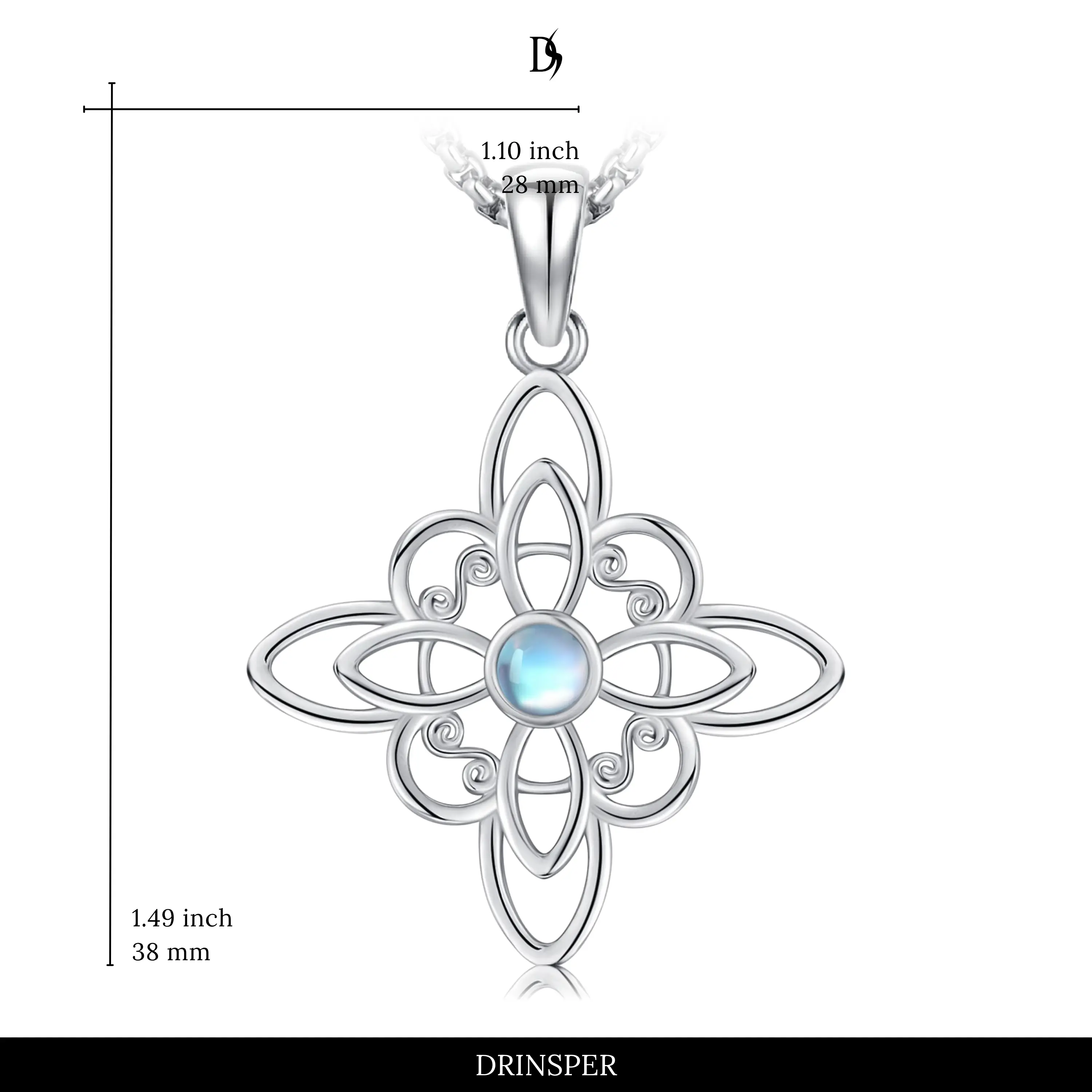 Elegant Witch's Knot with Moonstone Style-02