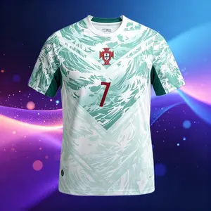 2026 Portugal Home Short Sleeve 7# Ronaldo Soccer Jersey Red And Away Green Quick Drying