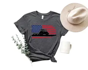 US Tractor Shirt, Shirt for Farmer , Support Local Farmer, Farmer Tee Shirt, Agriculture Shirt, Cottagecore shirt