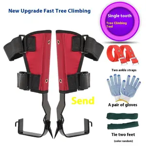 Professional Tree Climbing Spikes - Heavy Duty Arborist Climbing Gear for Hunting & Outdoor Harvesting Adjustable Steel Leg Irons with Anti-Slip Pads Beekeeping