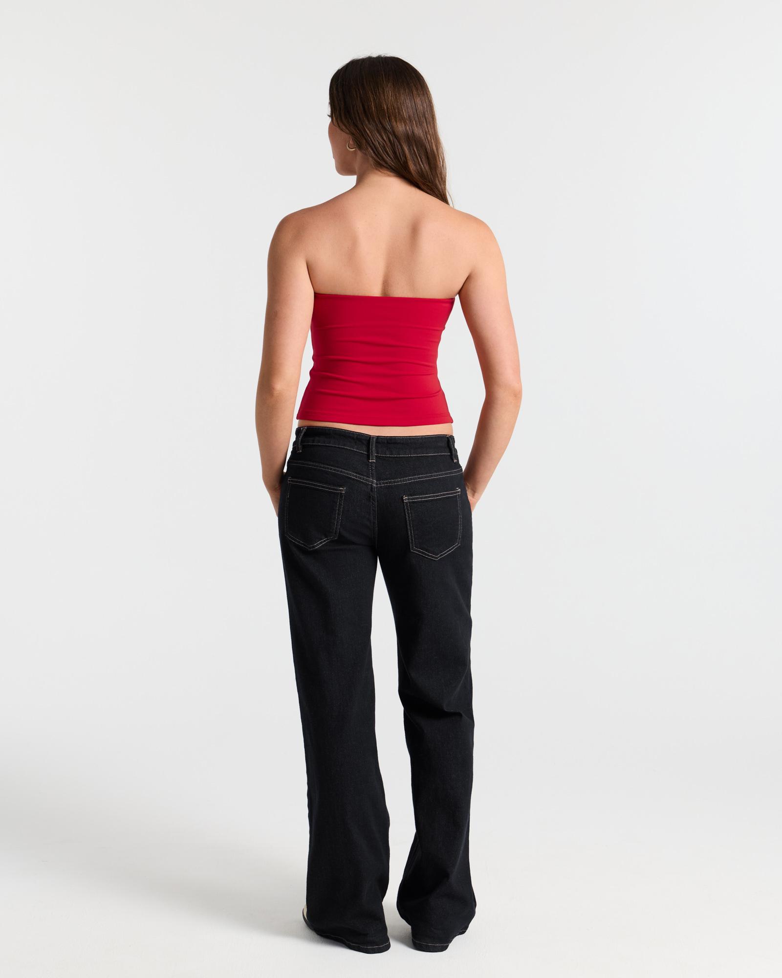 SOLBRACE Women's Double Layer Bandeau Crop Tube Tee, Buttery Soft High Stretch Fabric, Snatched Tight Fit Ultra Stretchy Not See-Through, Daily Layering Essential