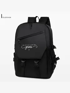 Simple Love Like Jesus Print Backpack, Multifunctional Gym Bag, Large Capacity Casual Polyester Bookbag, Lightweight for Fitness Sports Travel