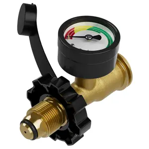 Tank Gauge, 3 Colors Coded Universal for Cylinder, Grill, Heater, RV  and More, 5-40 Pound LP Tank Gas Level , POL/Type 1 Connection