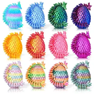 12P Easter 3D Printed Dragon Eggs with Mystery Crystal Inside – Fantasy Tabletop Decor for Kids & Collectors, Unique Easter Basket Stuffers, Toys & Decor