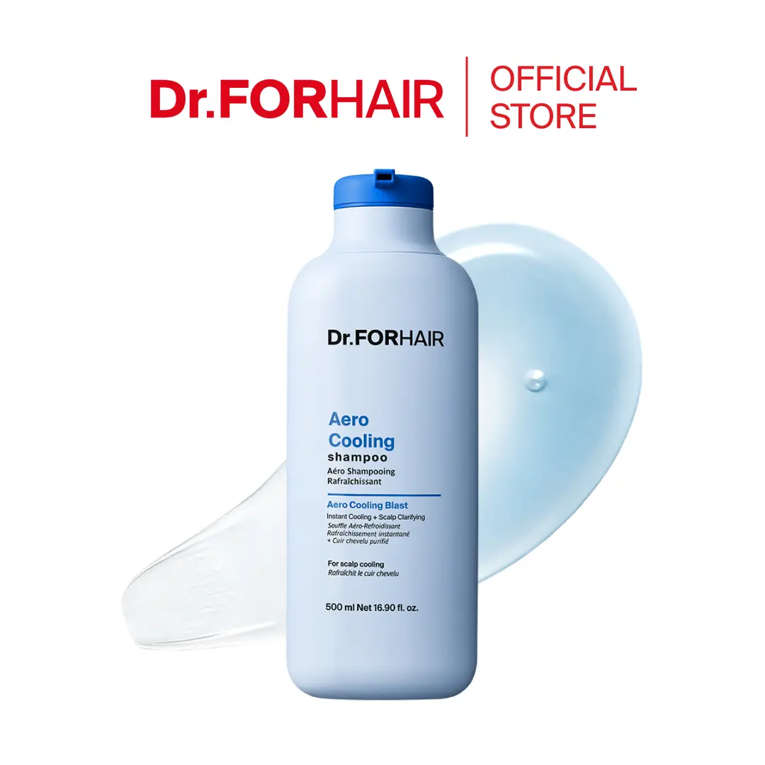 [Dr.FORHAIR] Aero Cooling Shampoo 16.9oz (500ml) | Deep Purifying Cleanse | 81% Sebum Reduction | Instant Cooling | Dandruff & Oil Control | Hair Thickening | Folligen Complex Powered