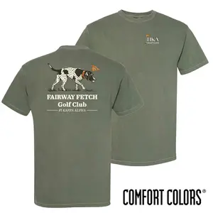Comfort Colors Fairway Fetch Golf Club Dog T-Shirt, Unisex Fit for Men & Women, Perfect Gift for PKA Brothers & Golf Fans