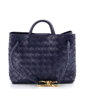 Pre-owned Bottega Veneta Leather Top Handle Bags Andiamo Top Handle Bag Intrecciato Nappa Small by Rebag