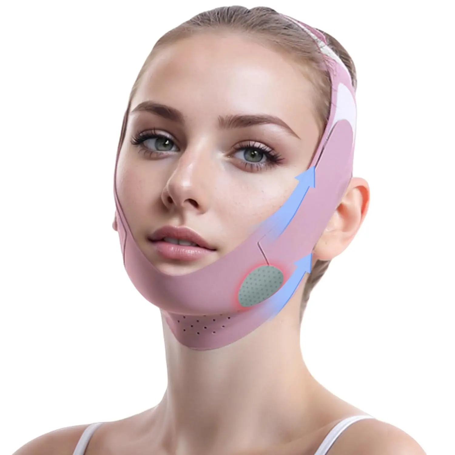 Graphene V-Line Mask Chin Up Mask V Shaped Face Mask Chin strap for sleeping, Double Chin Reducer, Jawline Shaper, Facial Shaping Tool, Facial Sculpting Tool, Lilac, Small