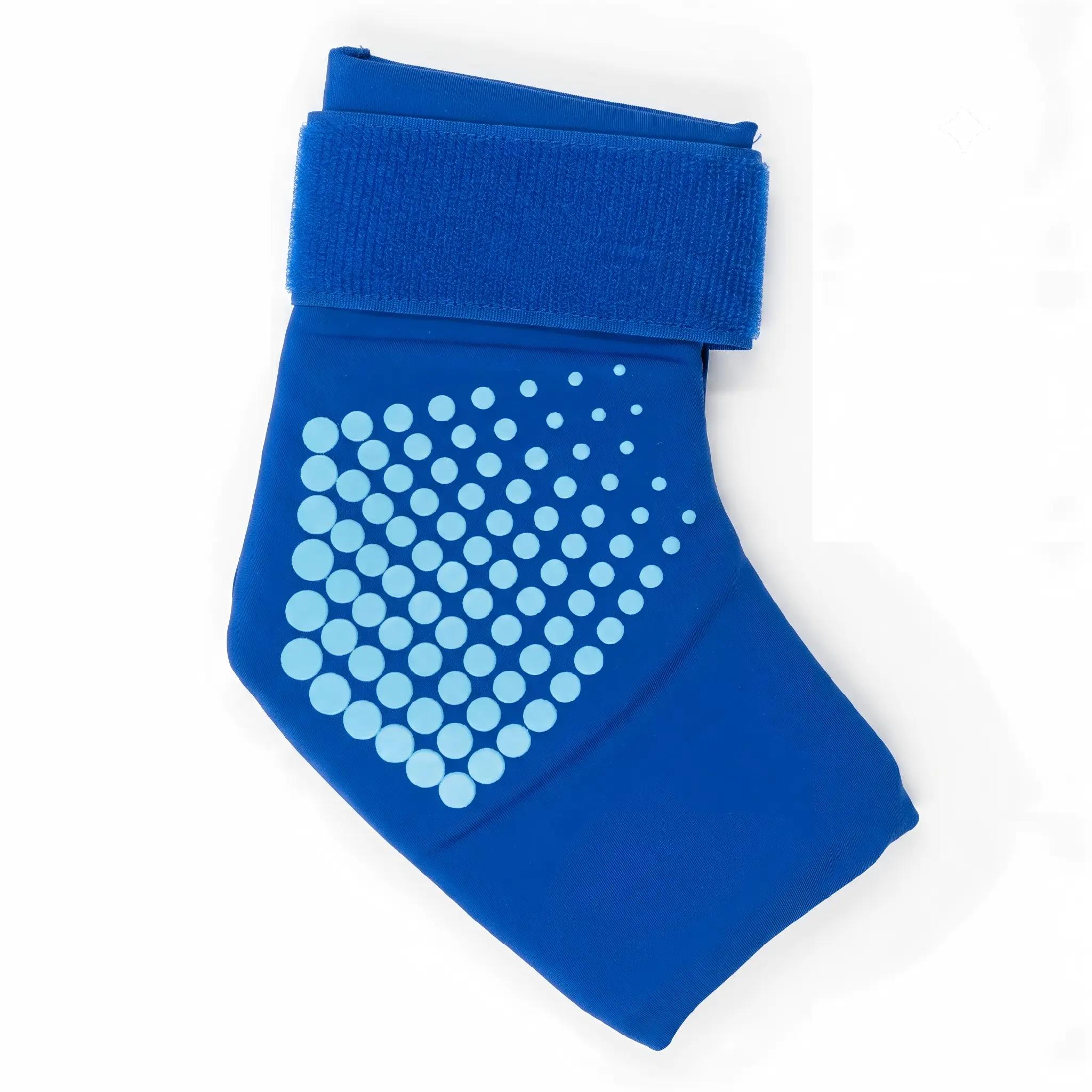 Sooshoom Blue Ankle Ice Pack Wrap, Reusable Gel Cold Warm Compress for Foot, Heel & Ankle Comfort, Lycra Fabric, Adjustable Strap, M/L Sizes