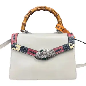 Pre-owned GUCCI Leather Clutches & Wristlets Lilith Bamboo Top Handle Bag