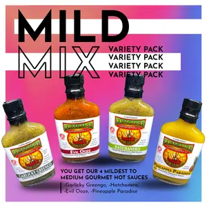 Mild Mix Hot Sauce Variety 3-Pack | Texas Gourmet Bundle | Gluten Free | Go Texan | Fire-Roasted | 3x6.5oz