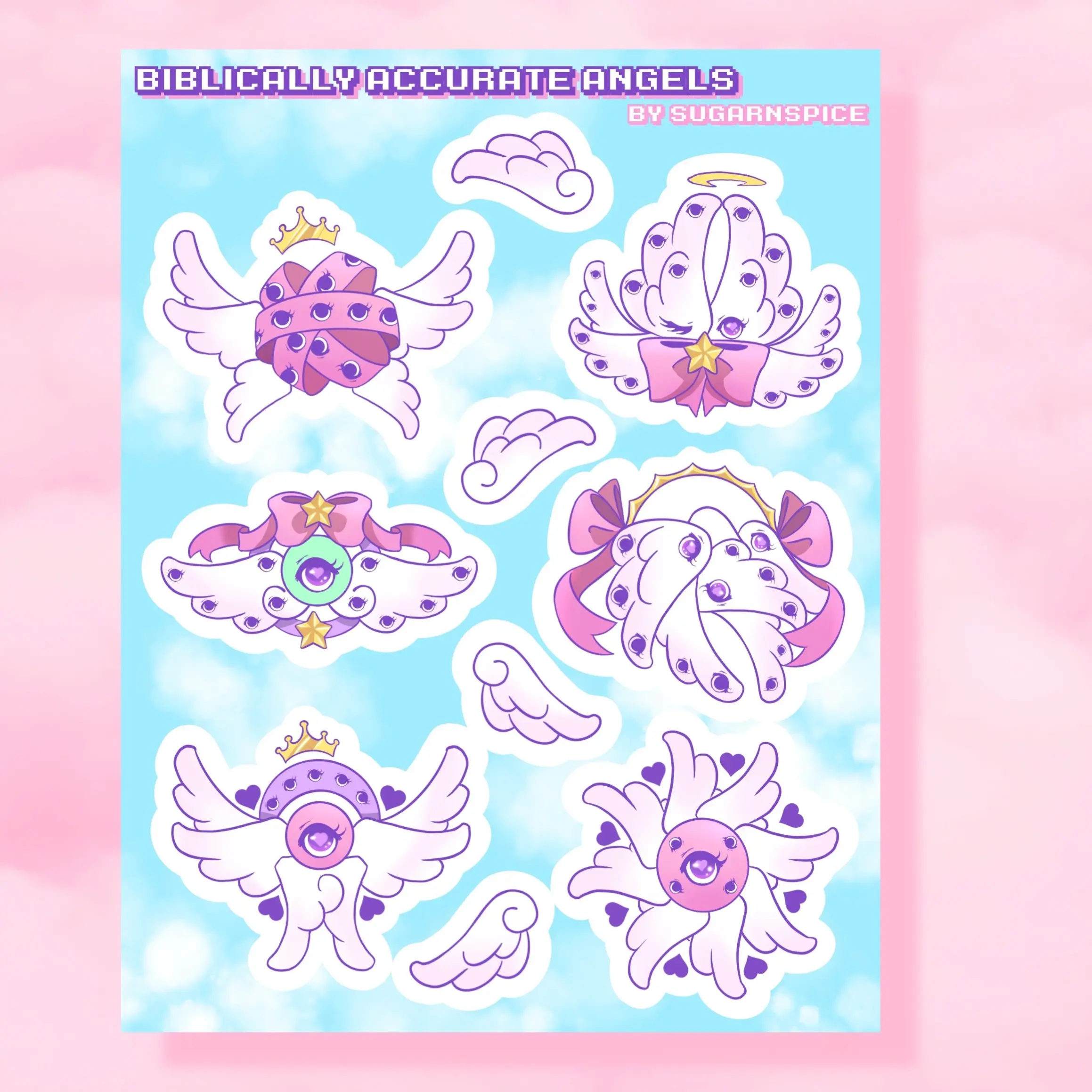 Biblically Accurate Angels Sticker Sheet (Matte Finish)