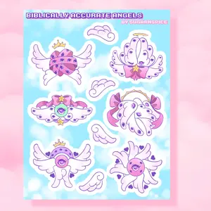 Biblically Accurate Angels Sticker Sheet (Matte Finish)