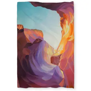 Begin Home Decor C1DCTXLWG1V11E Antelope Canyon Twin Size Extra Long Duvet Cover - Modern Minerals Home Decor