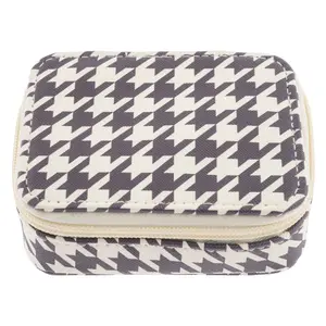 Houndstooth Travel Pill Case