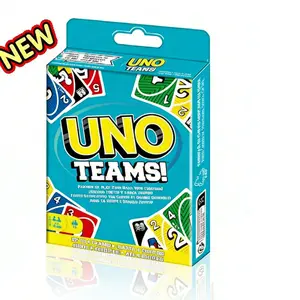UNO Team TEAMS! Card Table Game, Multiplayer Gathering Game Cards, Party Gathering Family Gathering Friends Team Building Parent-Child Interaction Educational Toy, Leisure Entertainment Cards for Children and Adults