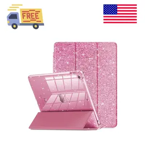 for iPad 9th/8th/7th Generation Case 2021/2020/2019 10.2 inch, Glitter Slim Protective Cover