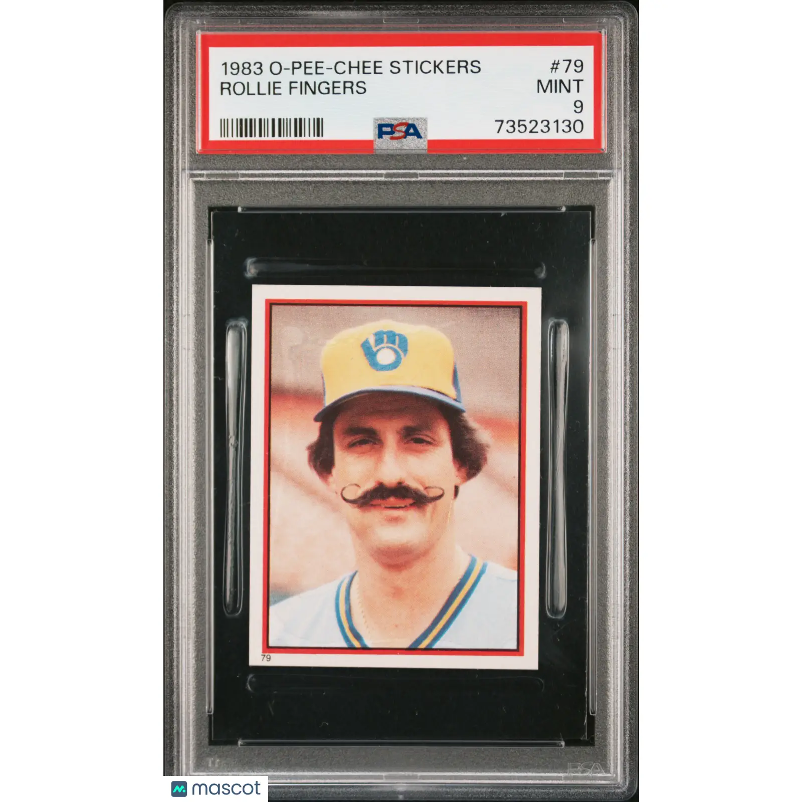 Rollie Fingers PSA 1983 O Pee Chee Stickers Baseball #79 9 73523130
