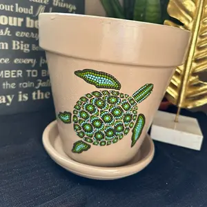 Hand Painted Sea Turtle Planter