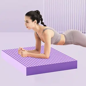 Yoga Non-slip Fitness Mat-Purple and Black Monochrome Design, 1.57 "Thickness + Lightweight TPE Material, Comfortable Non-slip Surface, Stable and Durable, Can be Used as Indoor Fitness Mat/Knee Kneeling Mat, Stretching Gear