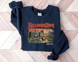 Halloweentown Est 1998 Sweatshirt, Halloweentown University, Retro Halloweentown Sweatshirt, Fall Sweatshirt,  Menswear Athletic Hoodie T-Shirt Underwear Collar Seamless Sweaters Pullover Crewneck