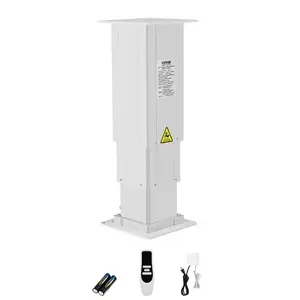 Summervibes VEVOR Electric Lifting Column System, 176 lbs Lift Table, 14.2-31.1 in Height Range, Three-stage Adjustable Desk Column, Telescopic Table Leg, Comes with Power-Supply Option to Control up/Down Motion