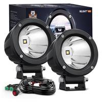 2Pcs White Lights +Wiring harness