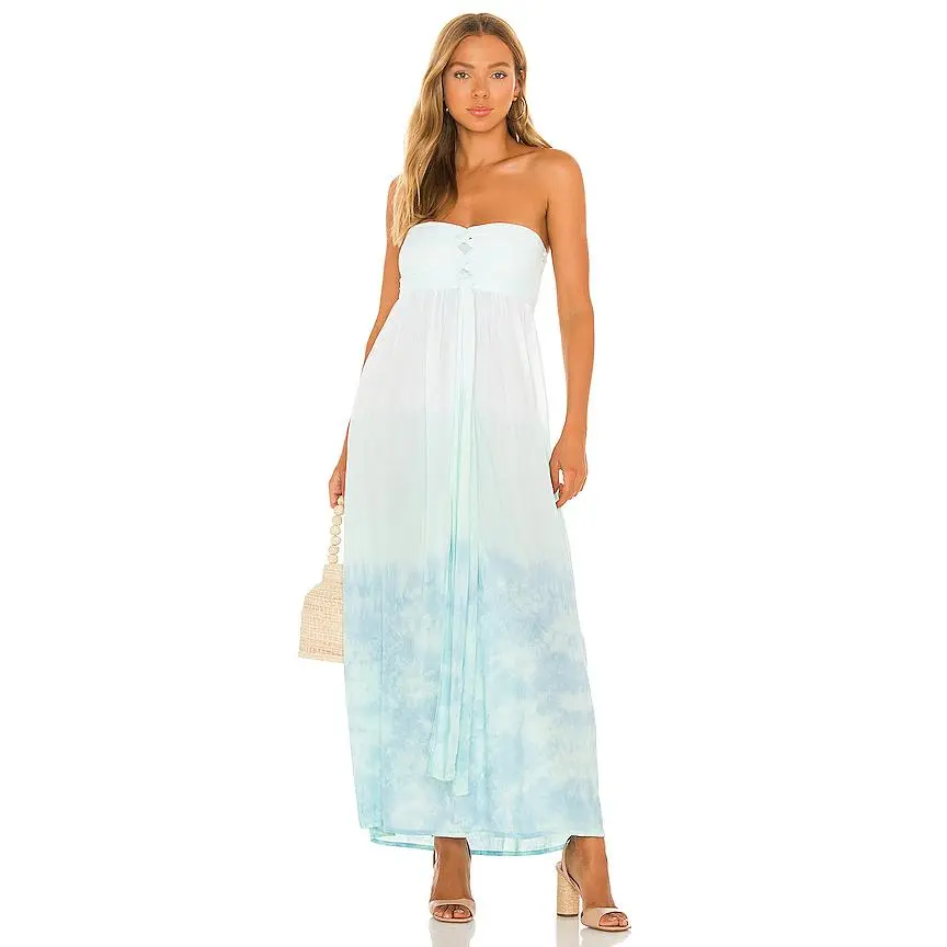 Tiare Hawaii Jasmine Maxi Dress in Lagoon