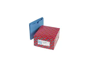 Smead 75562 File Jackets, Double-Ply Tab and 2" Expansion, Letter, 11 Point, Blue, 50/Box
