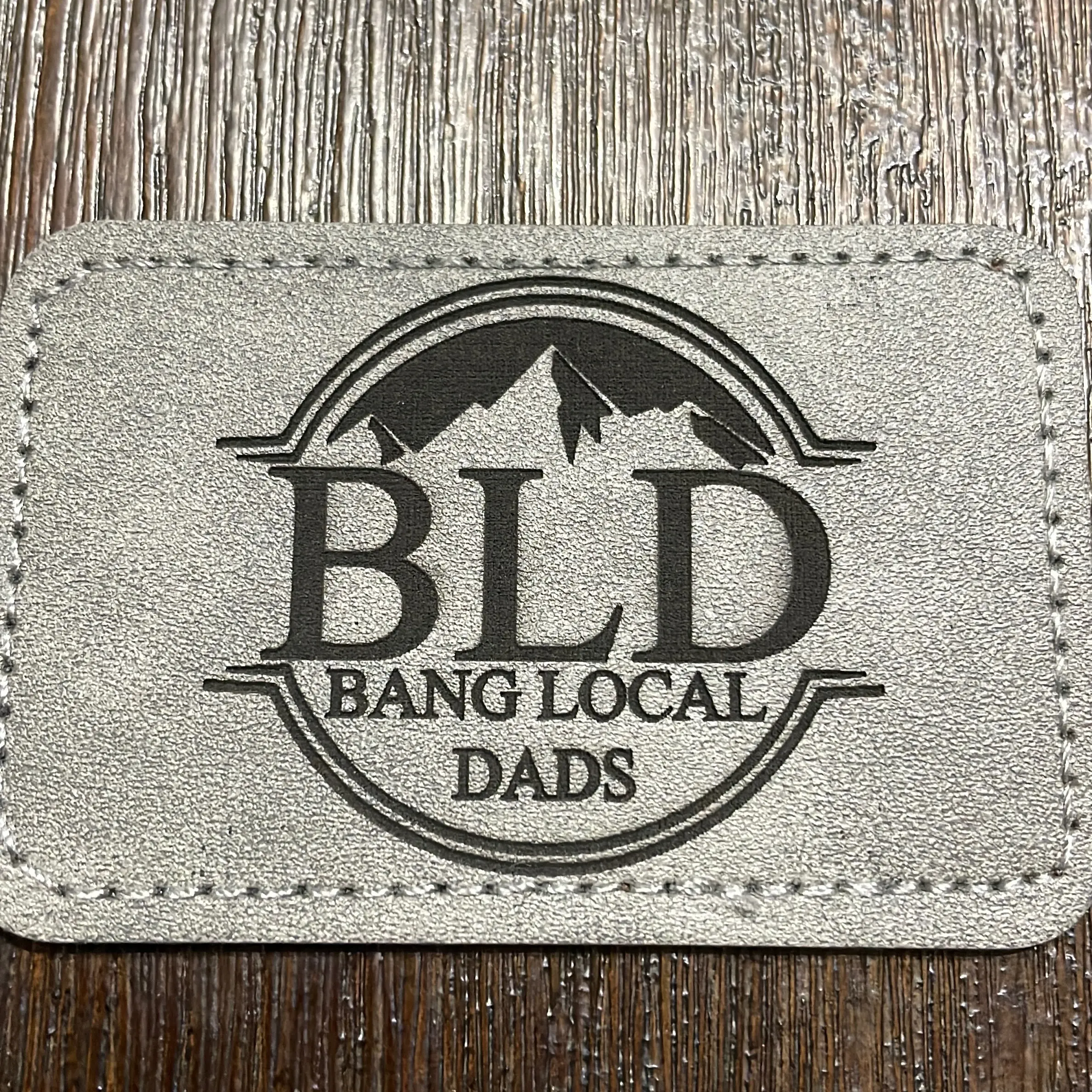 Faux leather patches continued sticker