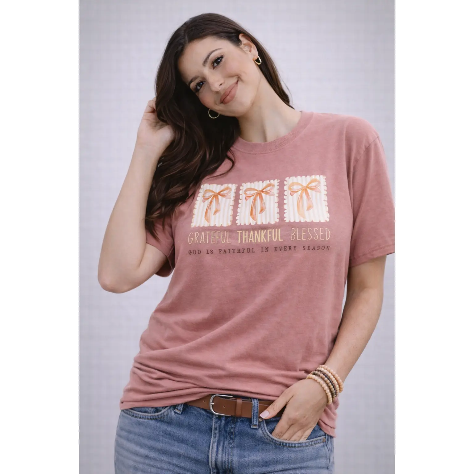 Grateful Thankful Blessed Graphic Tee