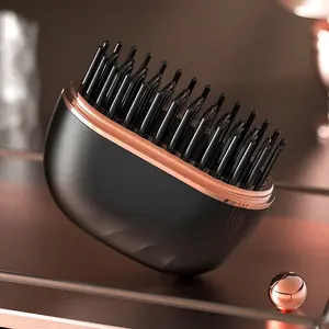 Compact Wireless Straightening Comb Portable USB Charging Travel Essential,Copper Heating Plates for Smooth Styling,Portable Hair Styler Fashionable Modern Design Mini Hair Straightener Brush Heated Comb