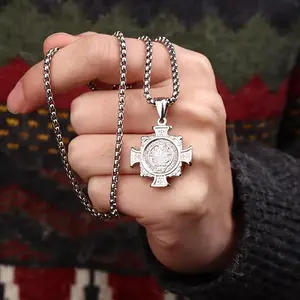 Stainless Steel Religious Medal Pendants for Men and Women Neutral Daily Jewelry