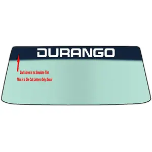 Fits A DODGE DURANGO Vehicle Custom Windshield Banner Graphic Die Cut Decal - Vinyl Application Tool Included